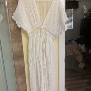 Long White lace cover